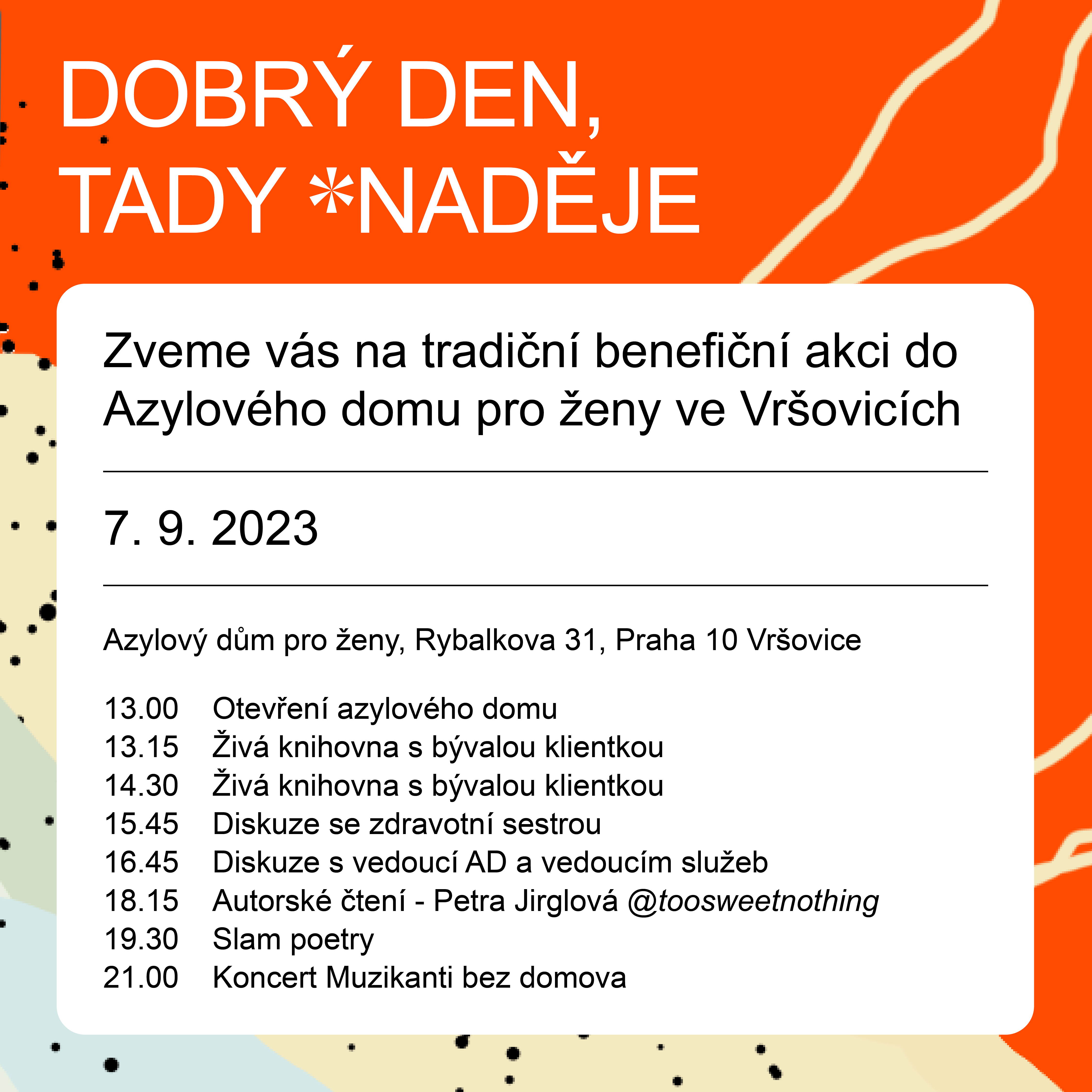 Dobrý den, tady NADĚJE