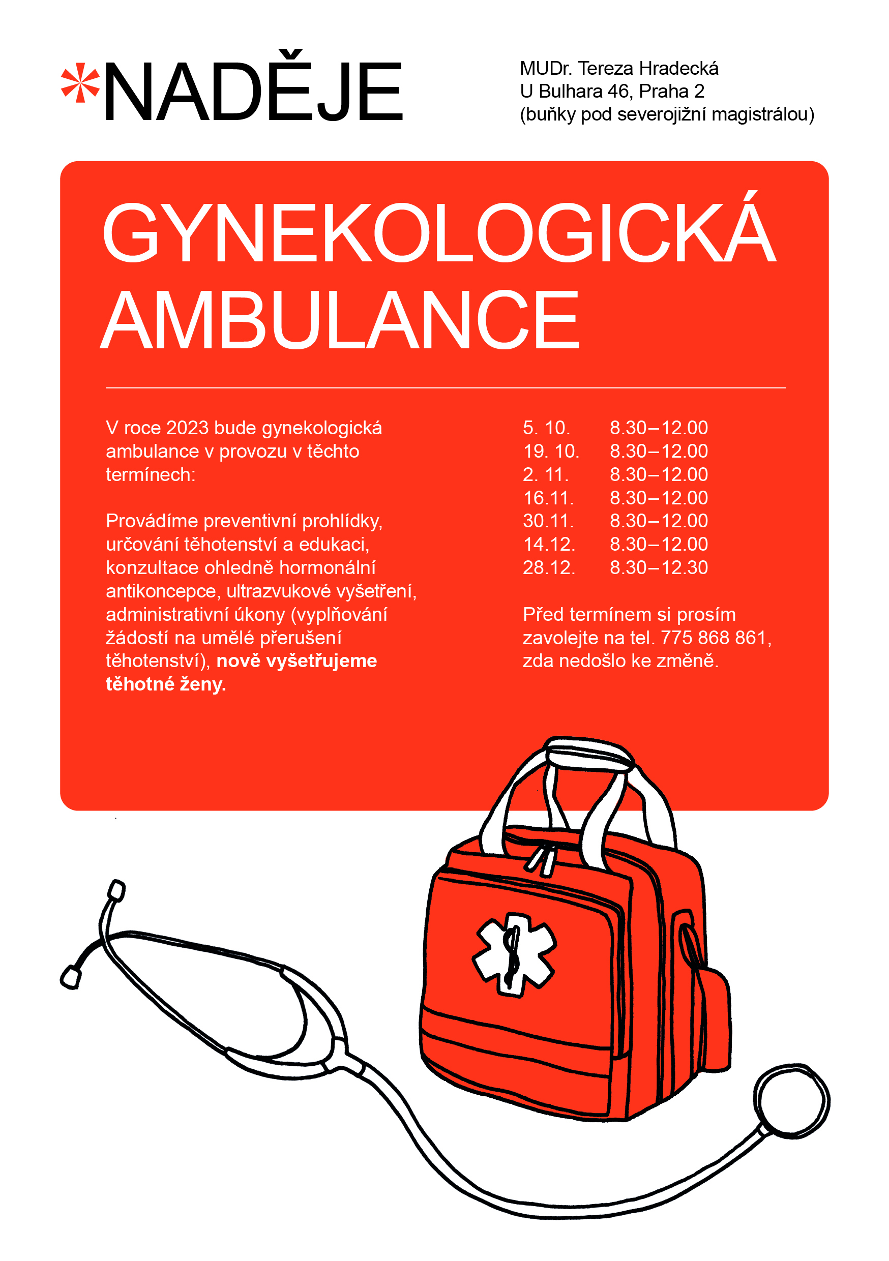 Leták gynekologická ambulance