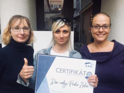 Hurá, máme certifikát od S.A.D.u!