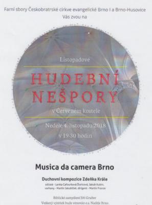 Hudební nešpory v Červeném kostele