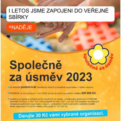 ZAPOJENÍ DO SBÍRKY SPOLEČNĚ ZA ÚSMĚV