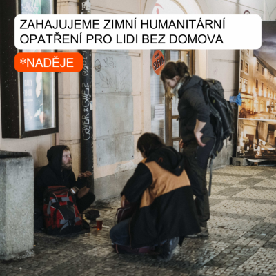 Zimní humanitární opatření pro lidi bez domova