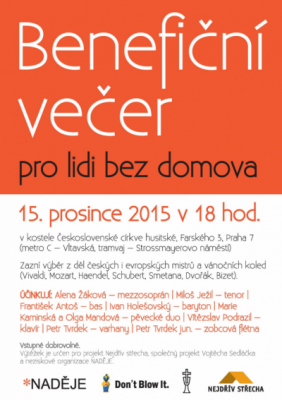 Adventní benefice na pomoc lidem bez domova