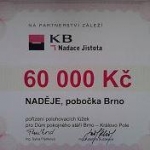 Finanční dar pro brněnskou pobočku NADĚJE